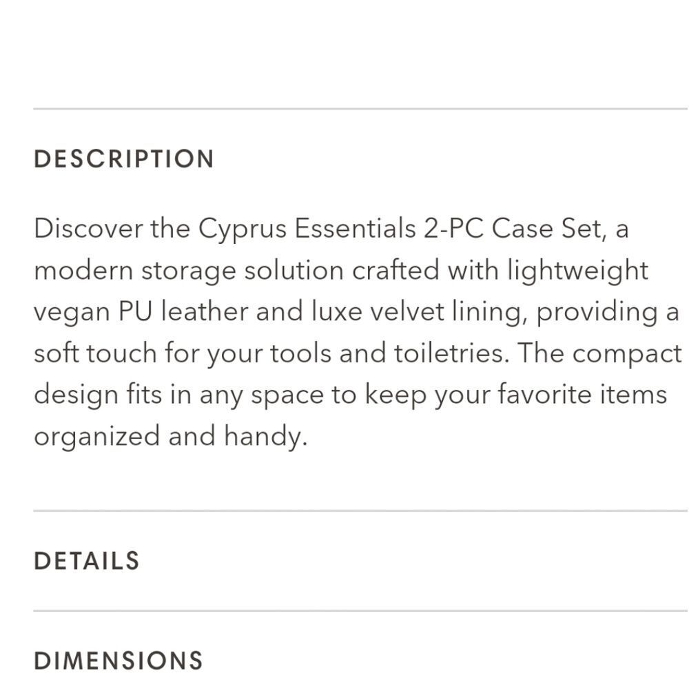 Impressions Cyprus Essentials 2-PC Case Set- Black - Picture 7 of 12